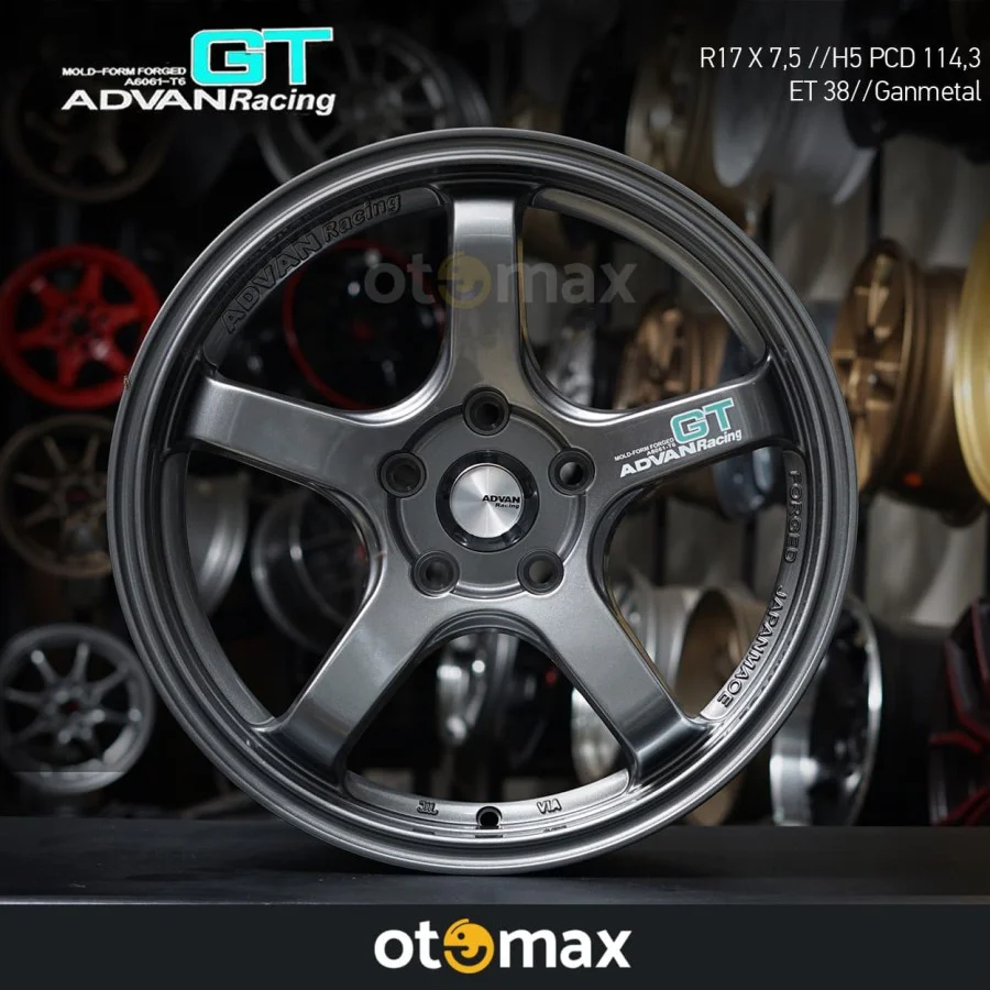 Velg Mobil Advan Racing GT N1033 Ring 17 H5 Gunmetal