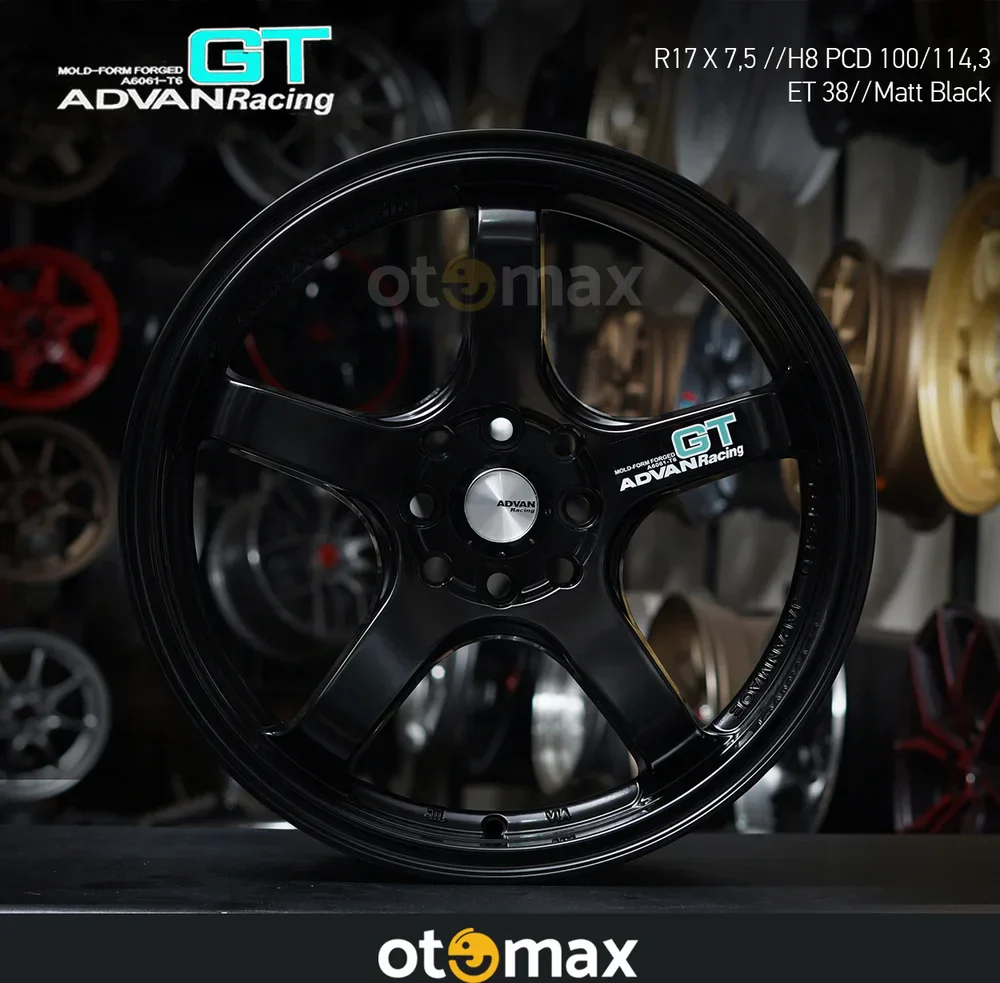 Velg Mobil Advan Racing GT N1033 Ring 17 H8 Matt Black