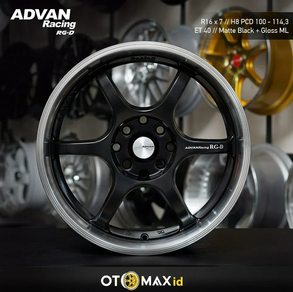 Velg Mobil Advan Racing RG-D Ring 16 Matte Black Gloss ML