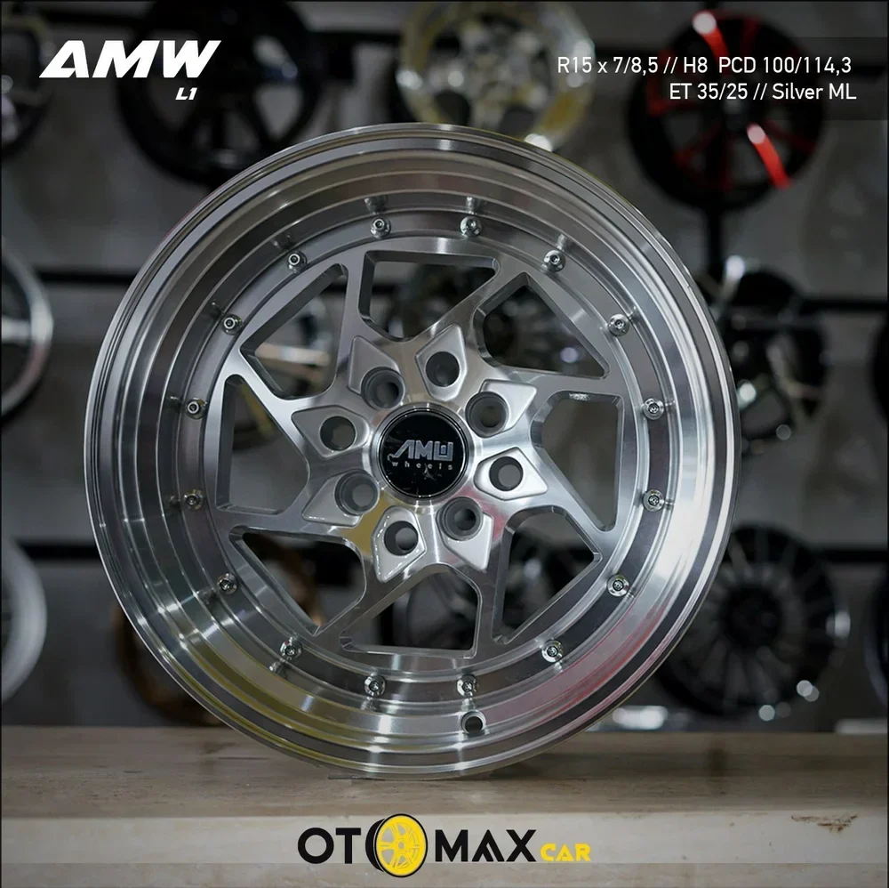 Velg Mobil Amw L1 Ring 15 Hyper Silver/ML