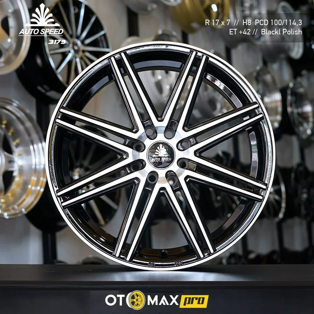 Velg Mobil Auto Speed 3179 Ring 17 Black Polish