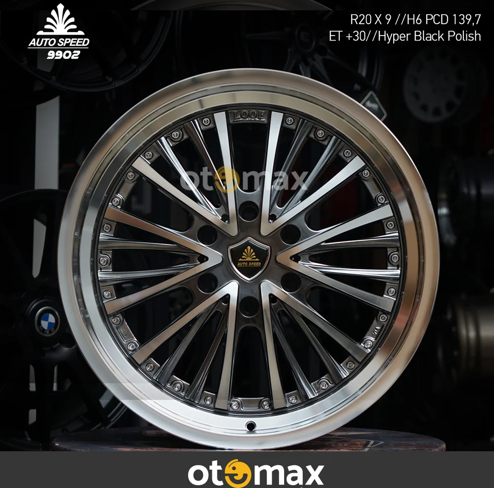 Velg Mobil Auto Speed 9902 Ring 20 Hyper Black Polish