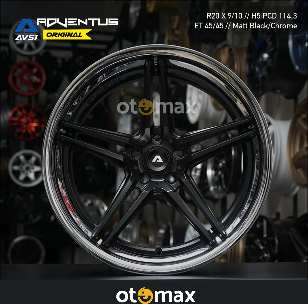 Velg Mobil AVS 1 Ring 20 Matt Black Chrome