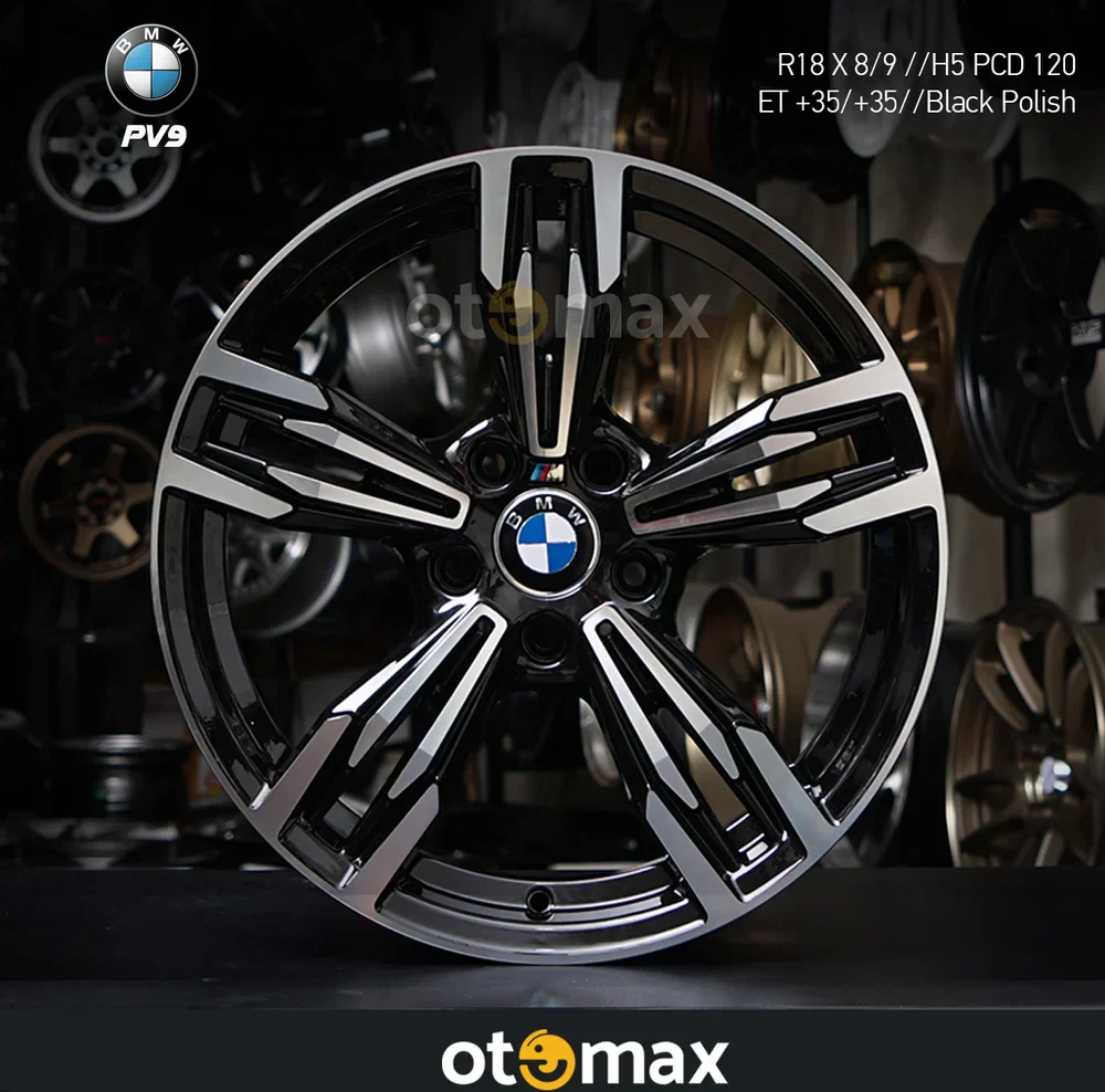 Velg Mobil BMW 100116 Ring 18 Black Polish