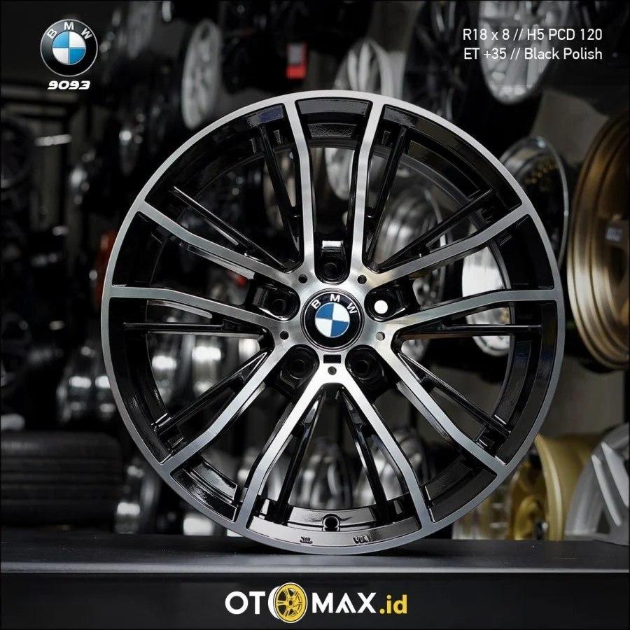 Velg Mobil BMW 9093 Ring 18 Black Polish