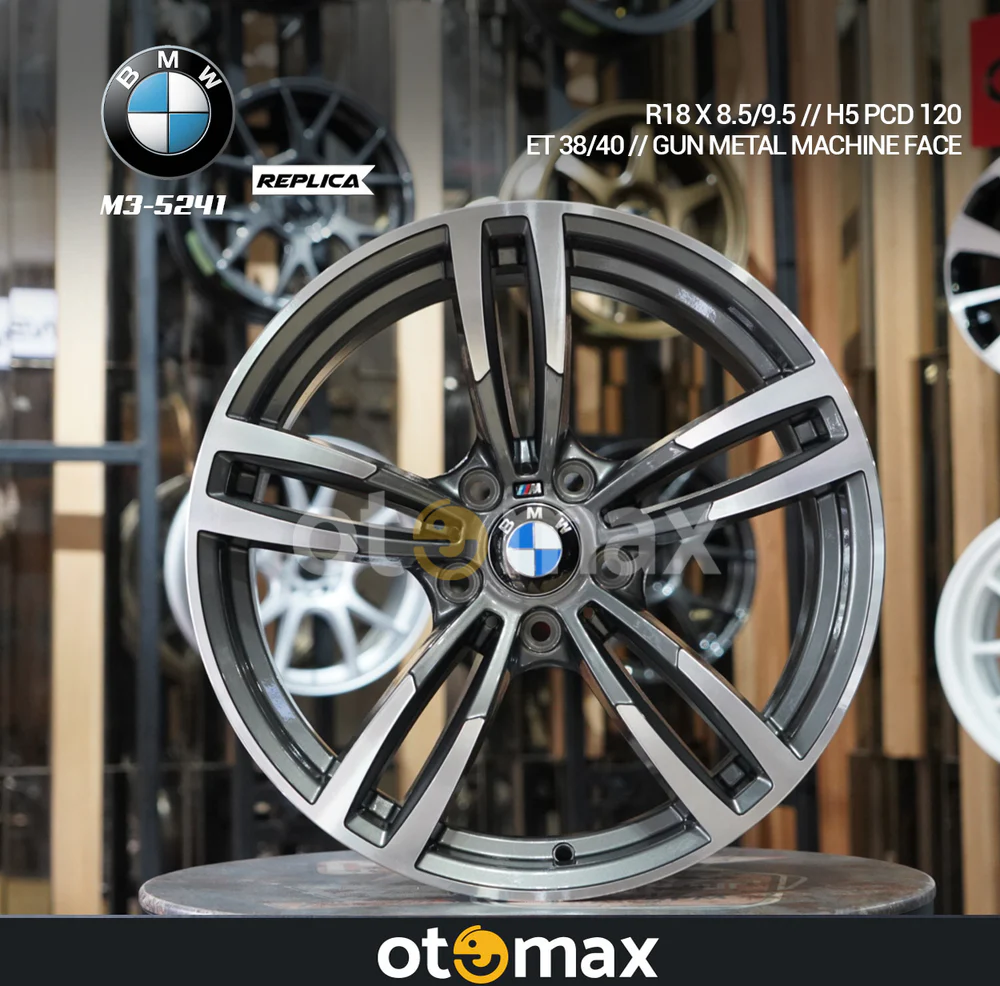 Velg Mobil BMW M3-241 Ring 18 Gunmal Machine Face