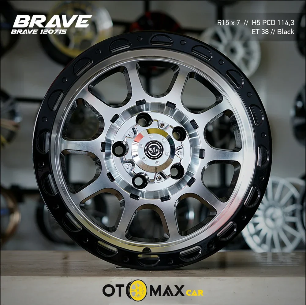 Velg Mobil Brave 120715 Ring 15 Black Polish