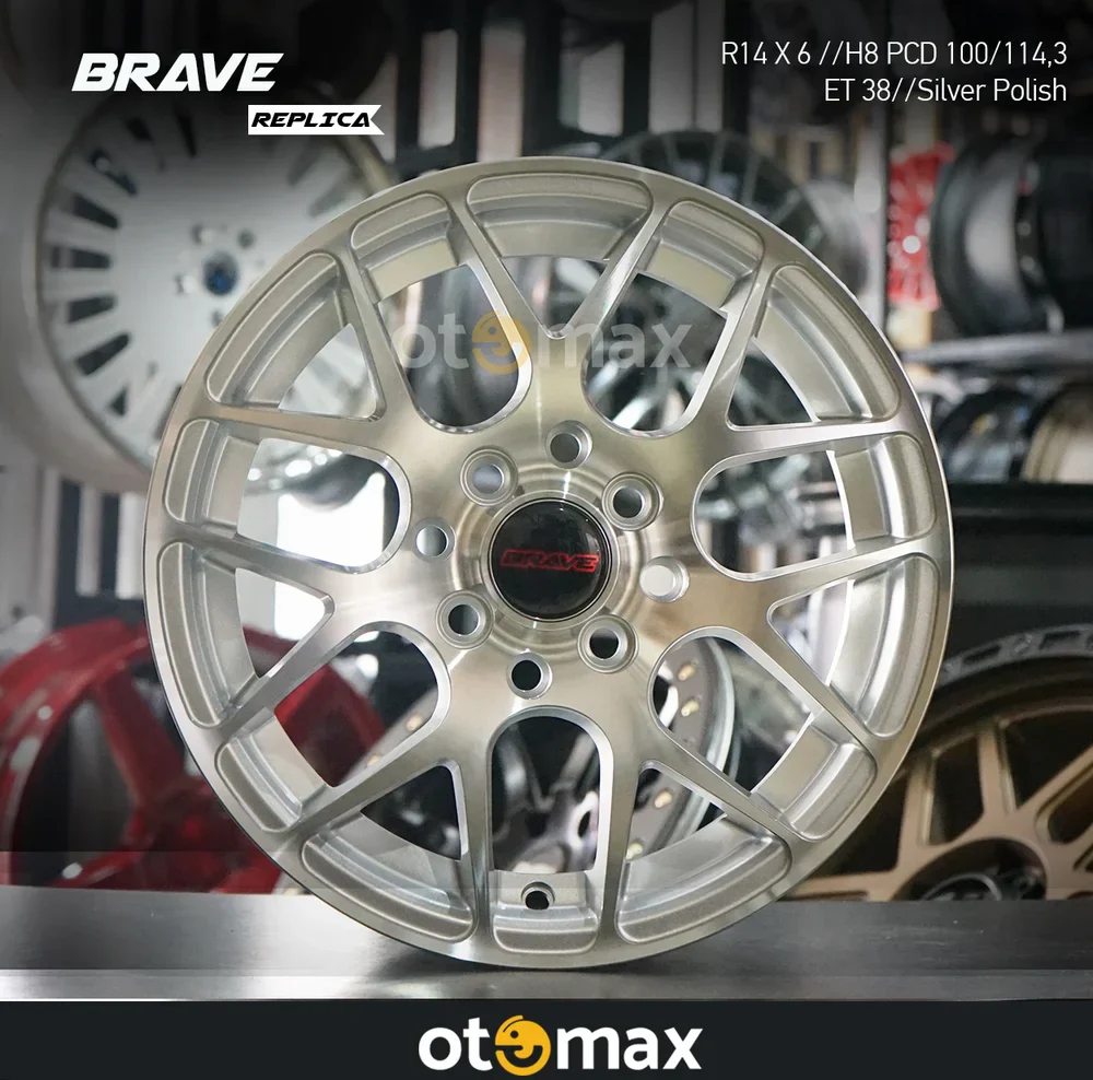 Velg Mobil Brave 4937 Ring 14 Silver Polish