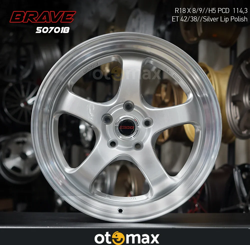 Velg Mobil Brave 507018 Ring 18 Silver Lip Polish