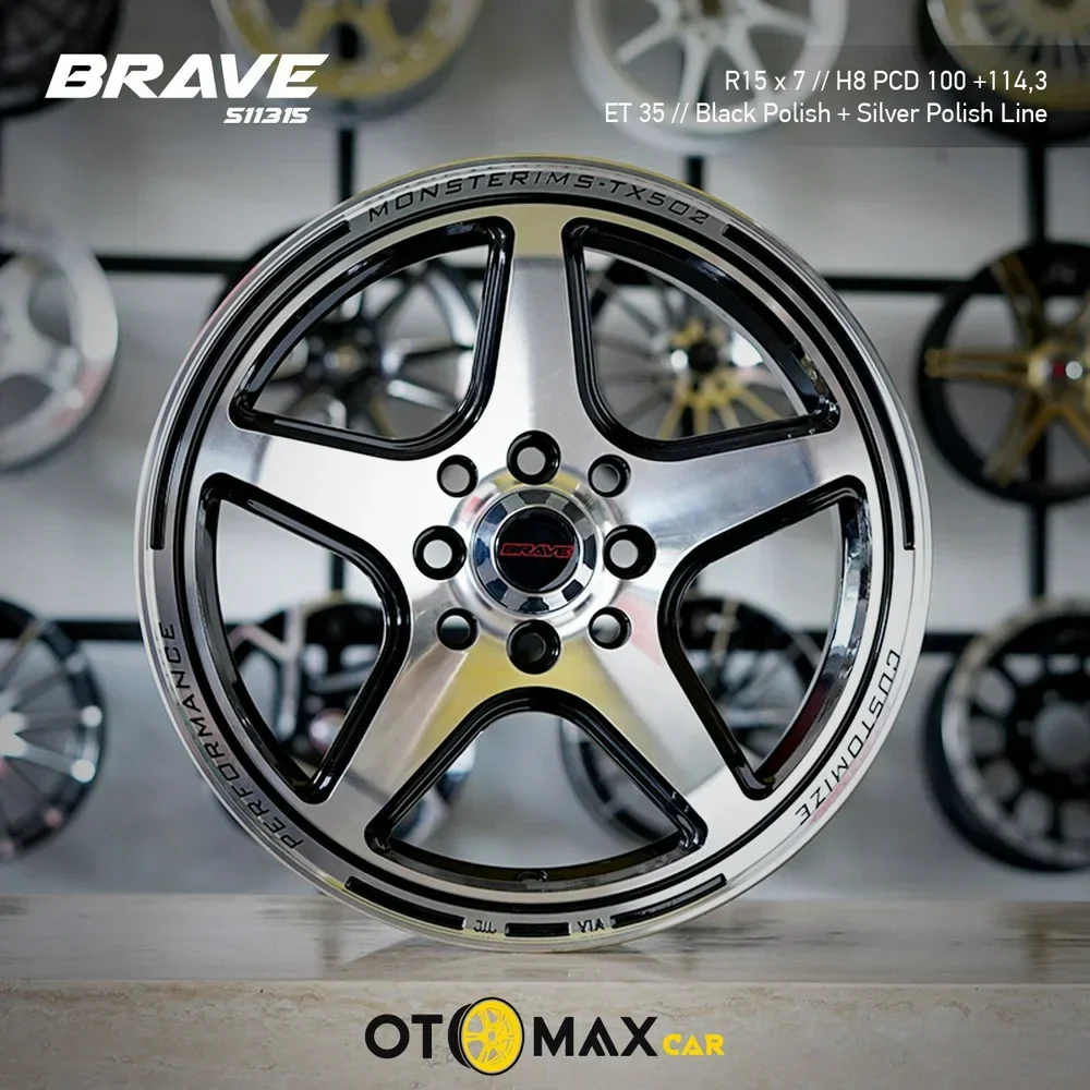 Velg Mobil Brave 511315 Ring 15 Black Full Polish