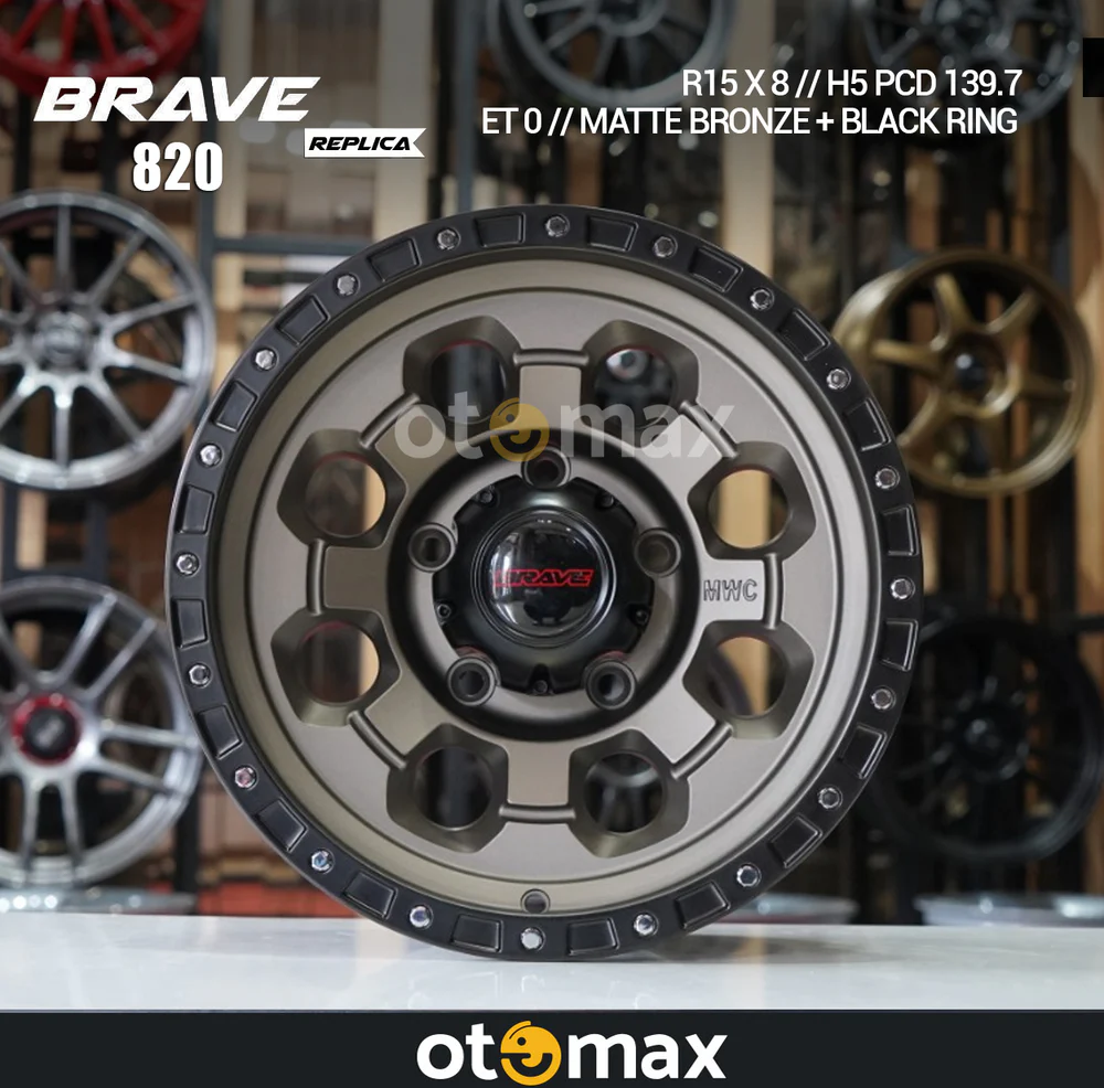 Velg Mobil Brave 820 Ring 15 Matt Bronze/Black Ring