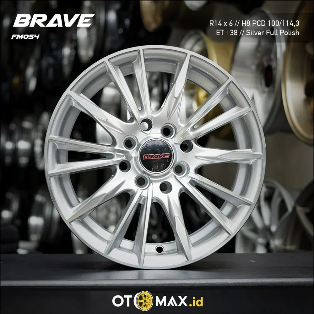 Velg Mobil Brave FM054 Ring 14 Silver Full Polish