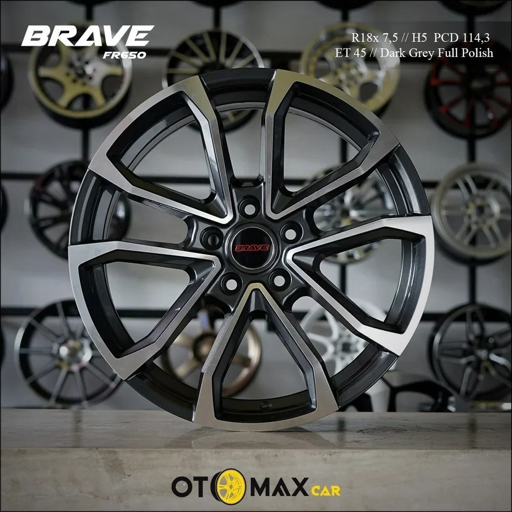 Velg Mobil Brave FR650 Ring 18 Black Full Polish