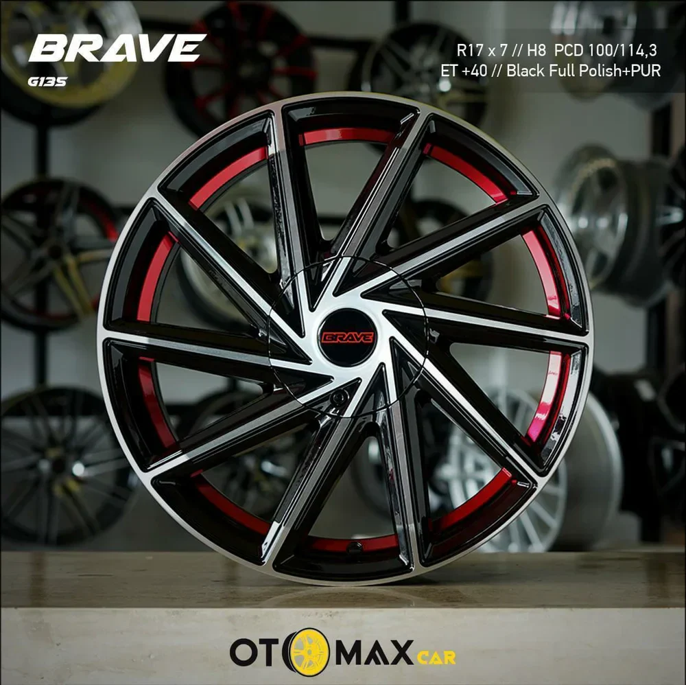Velg Mobil Brave G135 Ring 17 Black Full Polish PUR