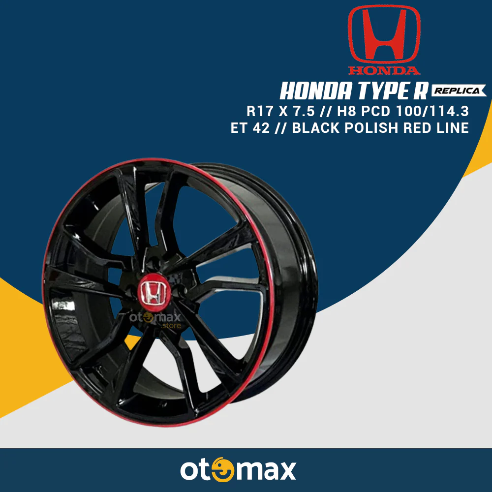 Velg Mobil Civic Type R Ring 17 H8 red line