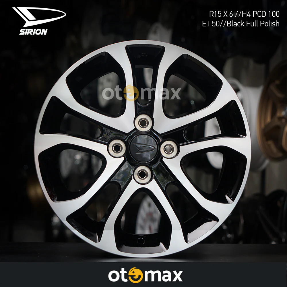 Velg Mobil Daihatsu Sirion Ring 15 Black Full Polish