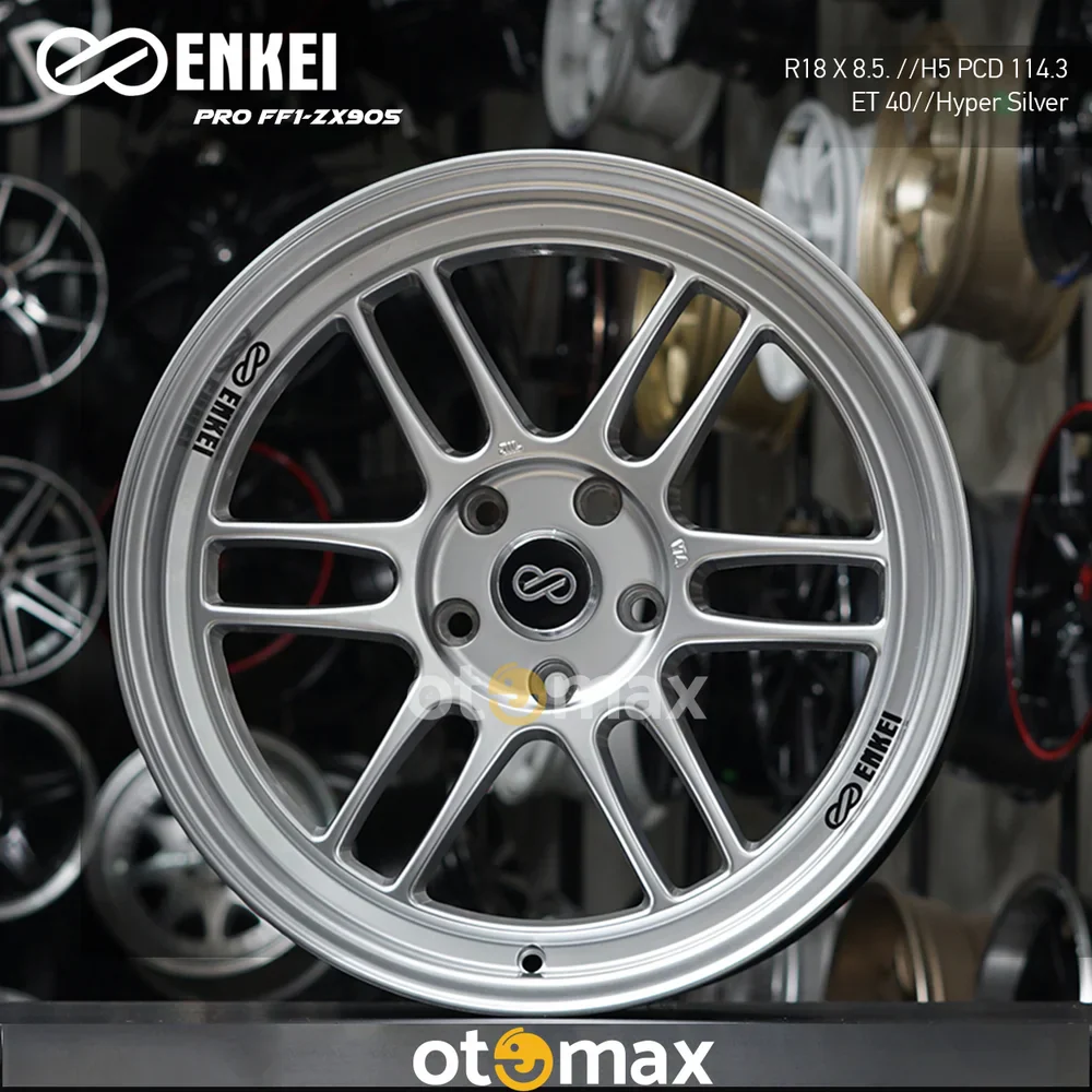 Velg Mobil Enkei Pro FF1 ZX905 Ring 18 Hyper Silver