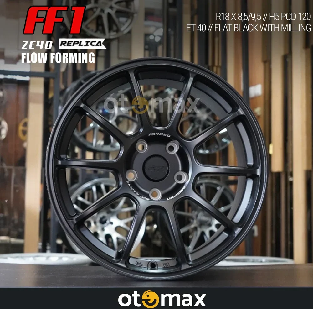 Velg Mobil FF1 Ze40 Ring 18 PCD 120 Flat Black With Milling