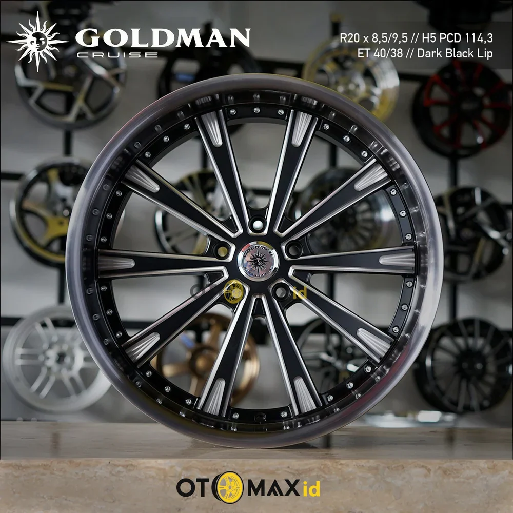 Velg Mobil Goldman Cruise Ring 20 Dark Black Lip