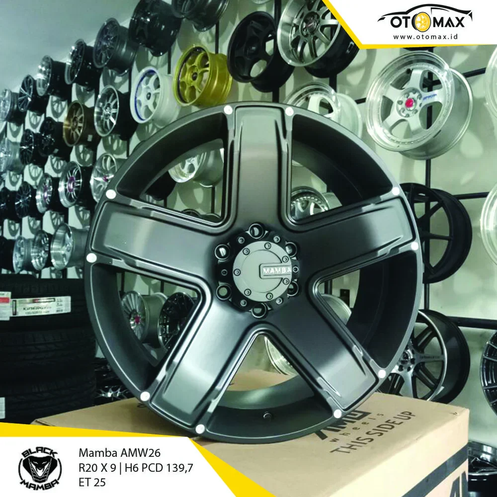 Velg Mobil Mamba Type AMW26 Ring 20 Semi Matt Black