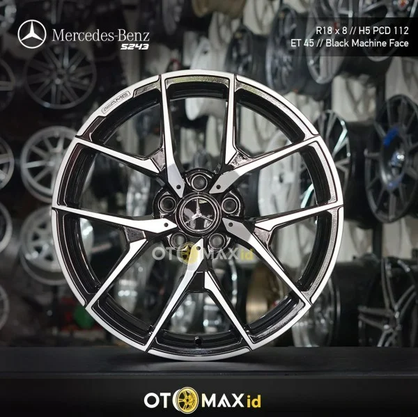 Velg Mobil Mercedes Benz 5243 Ring 18 Black Machine Face
