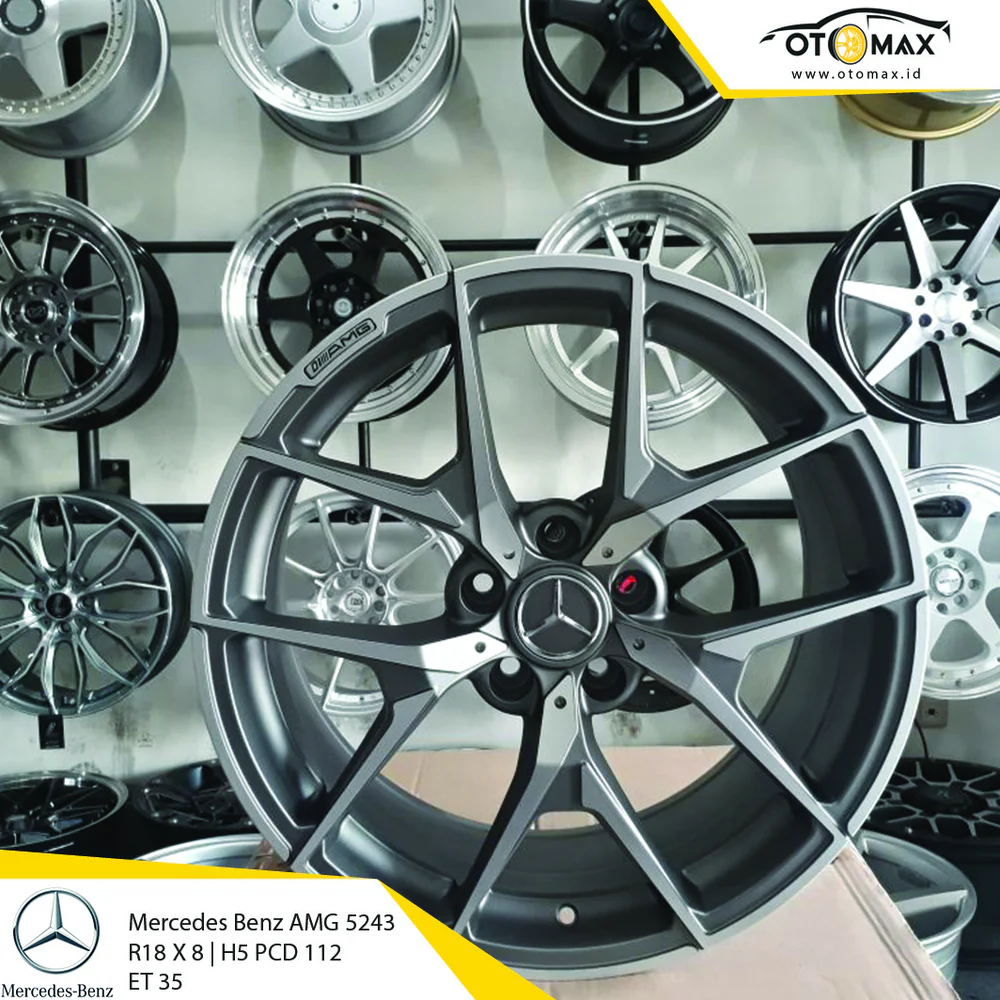 Velg Mobil Mercedes Benz AMG 5243 Ring 18 Gunmetal