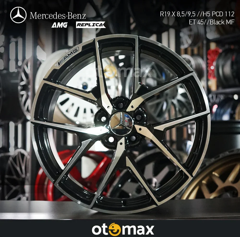Velg Mobil Mercedes Benz AMG Ring 19 Black Machine Face