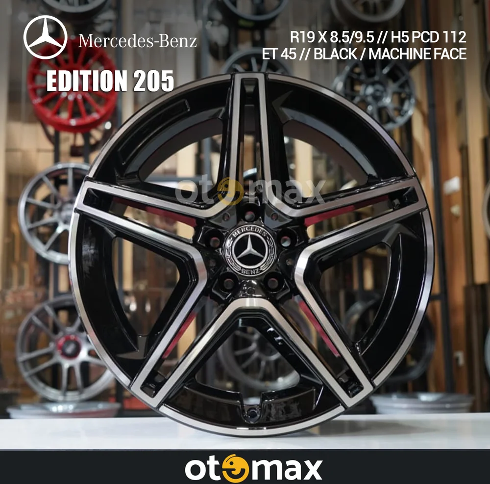 Velg Mobil Mercedes Benz Edition 205 Ring 19 Black Machine Face