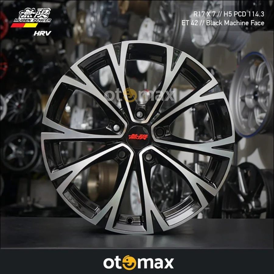 Velg Mobil Mugen HRV Ring 17 H5 Black Machine Face