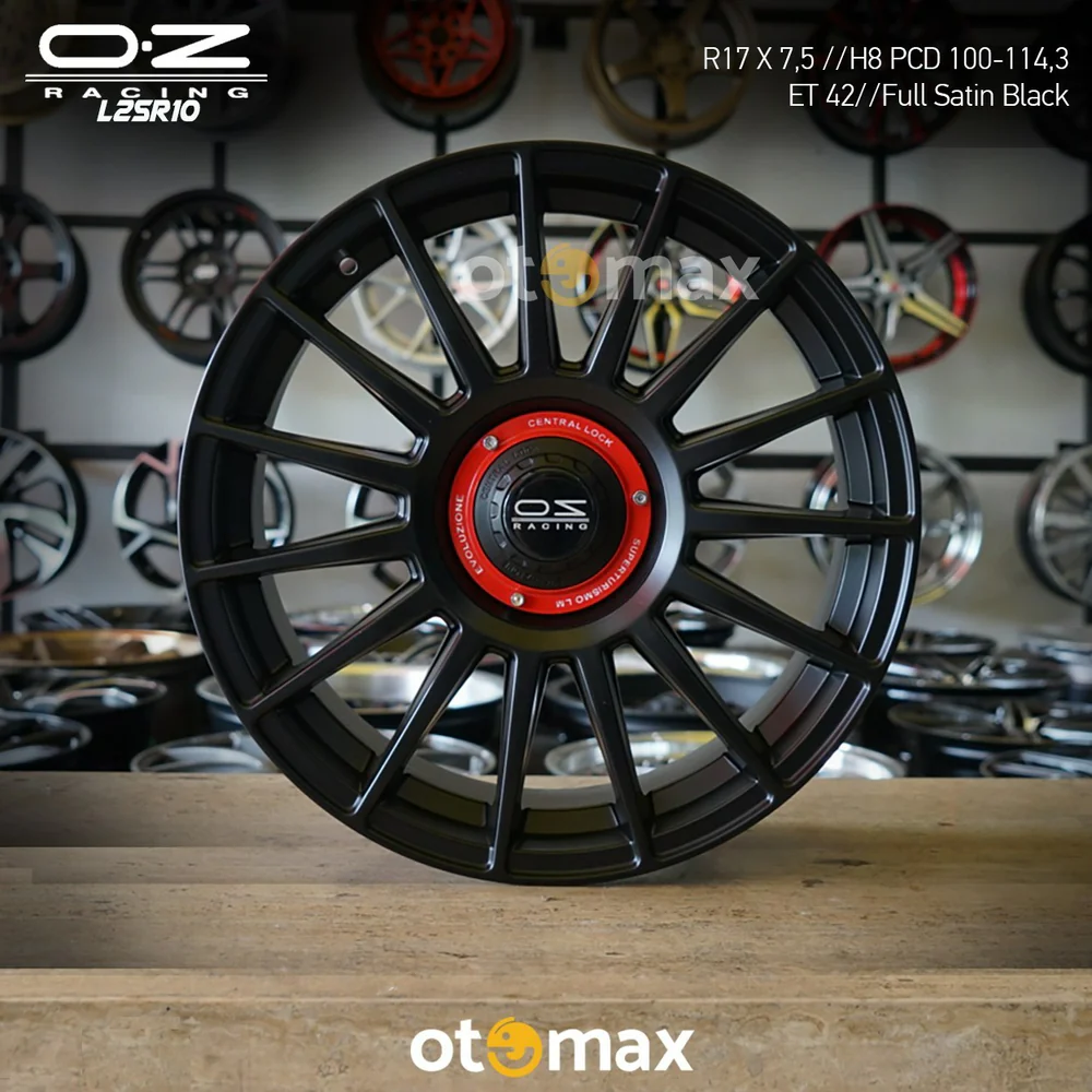 Velg Mobil Oz Racing L2SR10 Ring 17 H8 Full Satin Black