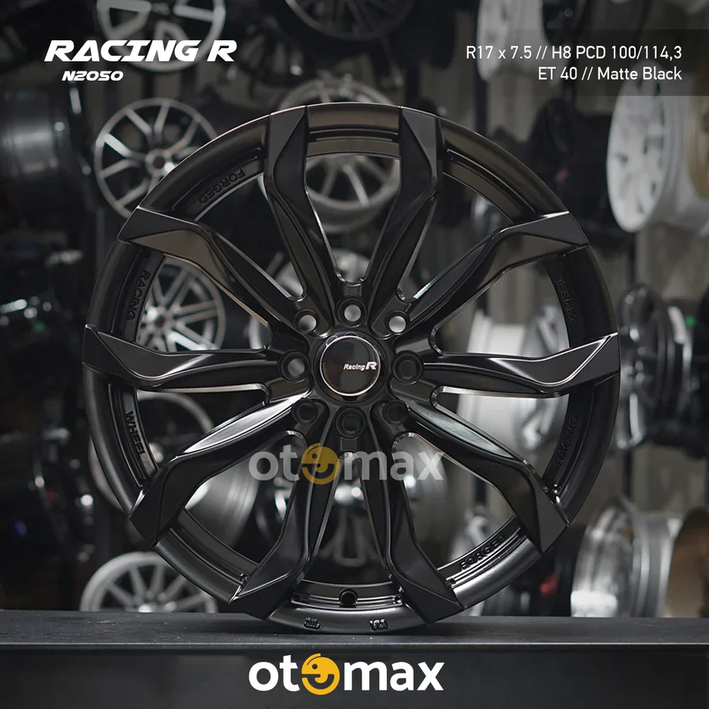 Velg Mobil Racing R N2050 Ring 17 Black Polish Red Undercut
