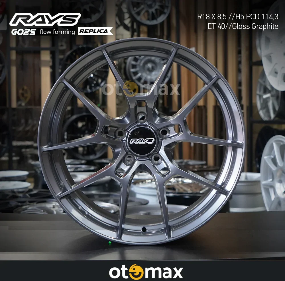 Velg Mobil Rays G025 Ring 18 Gloss Graphite