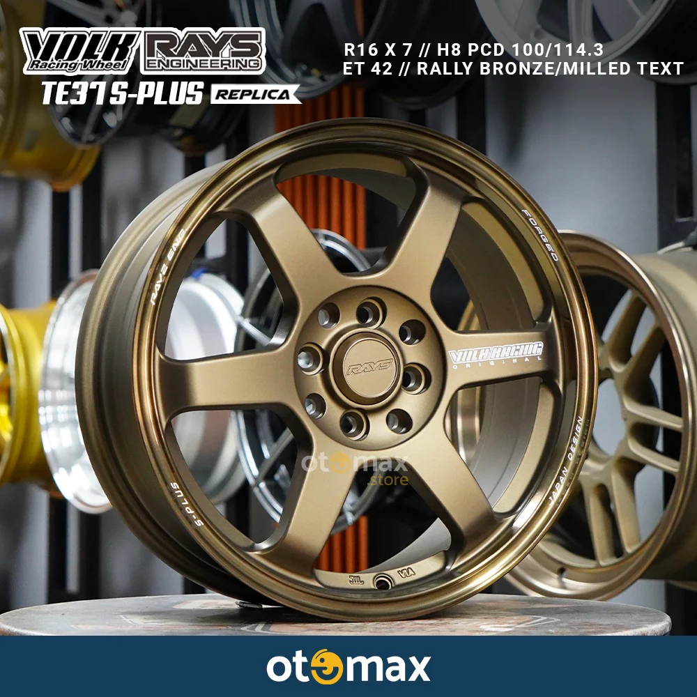 Velg Mobil Volk Rays TE37 Ring 16 Rally Bronze/Milled Text - Image 2